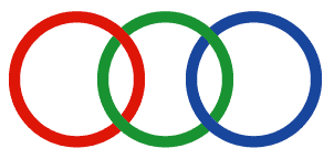three interlocking rings