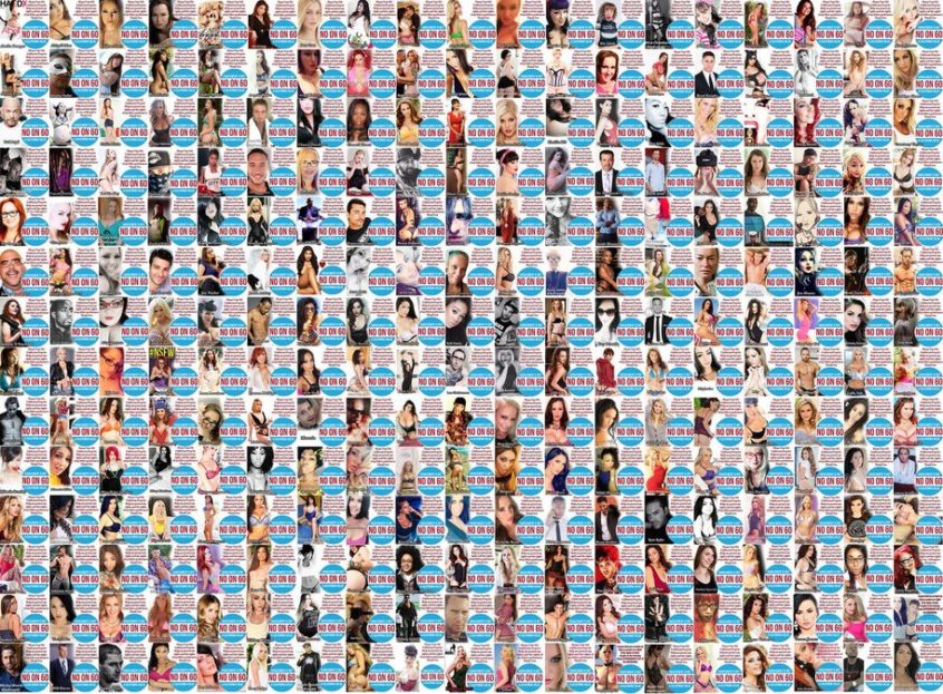 Just a fraction of the nearly 100% of performers who are opposing Prop 60 by changing their Twitter profile pictures